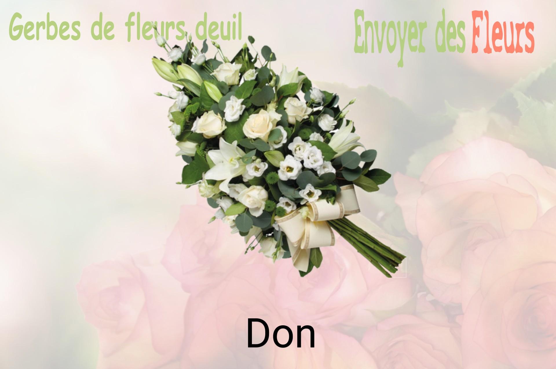 Gerbe de fleurs de deuil livrée à Don